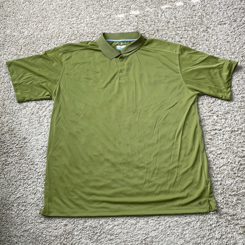 EUC Men’s Green Omni-Shade Columbia Short Sleeve  Polo Size XXL